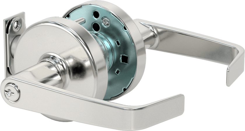 Corbin Russwin CL3300 Yoğun Trafik Kapı Kolu, D1 Kama Kanalı, Anahtar Kilitli, 2-3/4" Geri Çekme Mesafesi