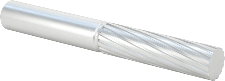 Yüksek Hızlı Çelik Frez, 1/4" Çaplı Şaftlı, Düz Silindir, 1/4" Çap x 1" Uzunluk Başlık
