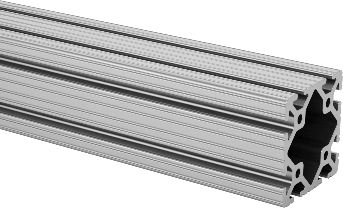 T-Yivli Çerçeve, Dörtlü Ray, Gümüş 3" Yükseklik x 3" Genişlik, Katı — 3", Gümüş, 6063 Alüminyum