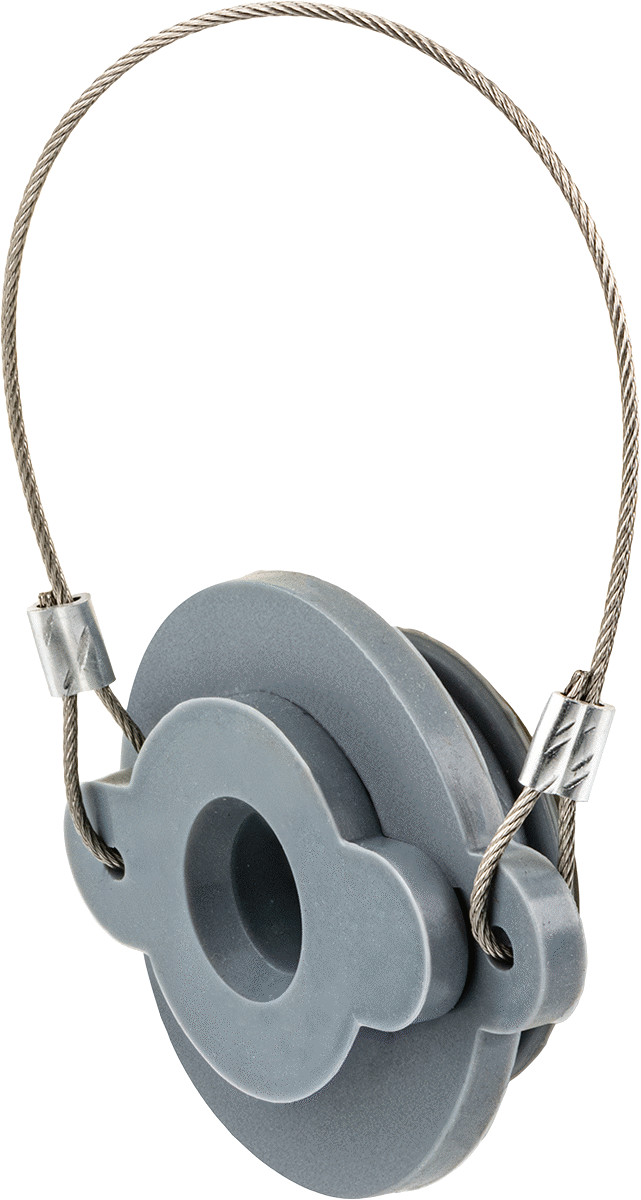 Yalıtımlı Borular için Erişim Paneli, Silikon Kauçuk, 1-1/2" Çap x 3/4" Derinlikte Kesik için