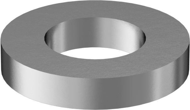 Çinko Kaplamalı Çelik ASME Pul, 1 Numaralı Vida Boyutu için, Dar ASME Tanımı — 0.156", Çelik, Düz