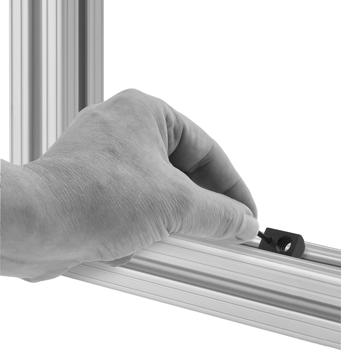 Kendinden Hizalamalı T-Yivli Çerçeve Somunları, Yaylı Bilyeli, Takılabilir, 20 mm Ray için, M5 Diş