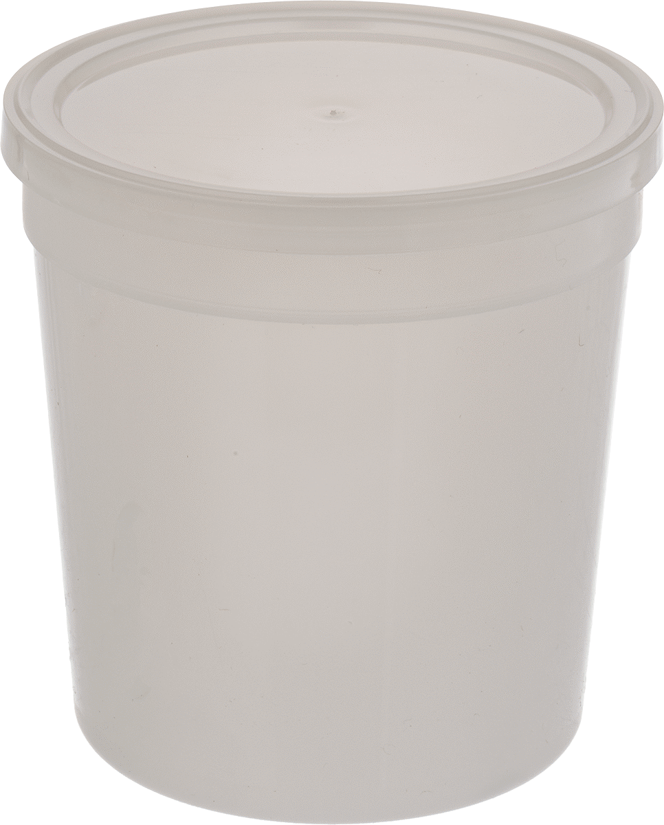 Saklama Kapları, Yarı Şeffaf, 1 qt. Kapasite