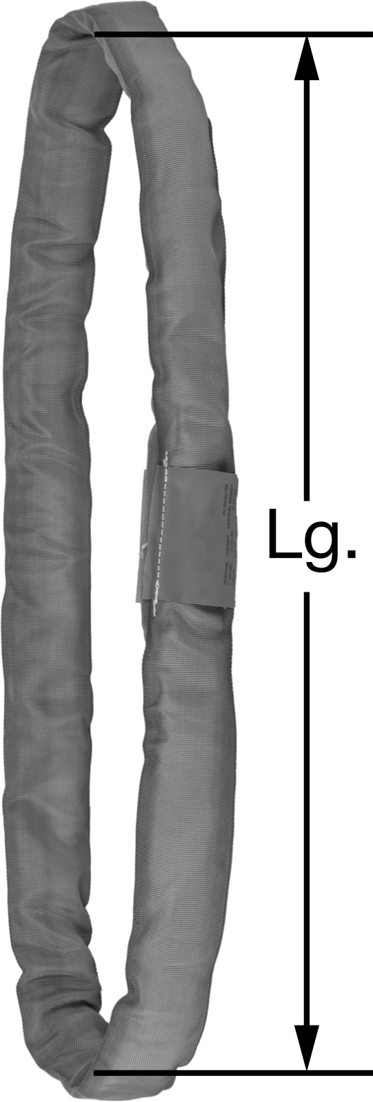 Yuvarlak Askı, Gözsüz, 3-1/8" Genişlik, 17000 lbs. Boğma Kapasitesi, 3 Fit Uzunluk