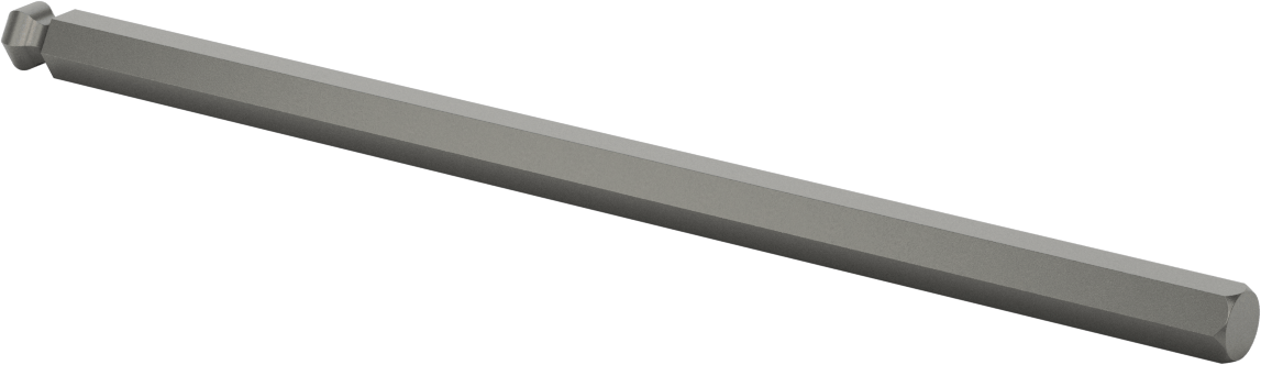 Bilyalı Uçlu Tornavida Mili, 12 mm Altıgen Ölçü, 10-1/2" Toplam Uzunluk
