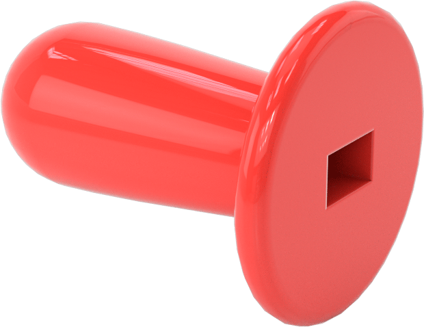 Parmak Koruyucu Dikdörtgen Tutamak, 1/4" Yükseklik x 3/8" Genişlik Dış Çap için, 1-3/4" Uzunluk