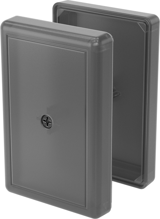 ABS Elektronik Muhafazası, 360 Derece Net Görüş, 1-3/8" Genişlik x 2-1/8" Yükseklik x 9/16" Derinlik