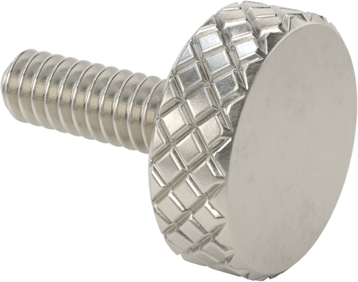 Tırtıllı Başlı El Vidası, Paslanmaz Çelik, Düşük Profilli, Kısmi 4-40 Diş, 3/8" Uzunluk, 3/8" Çap — 4-40, 3⁄8", 3⁄8"