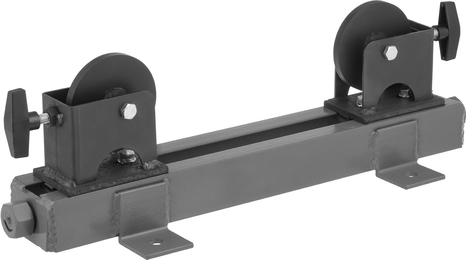 Büyük Boy Borular için Malzeme Destek Standları, Masa Üstü, 1/2" ila 48" Boru Çapı için, Çelik Tekerlekler
