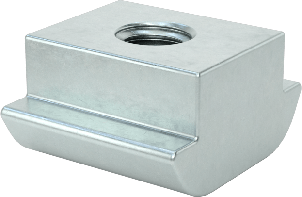 Kendinden Hizalamalı T-Yivli Çerçeve Somunları, Uç Besleme, 45 mm Ray için, M5 Diş Boyutu