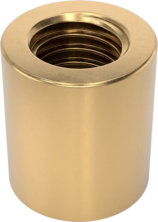 Kılavuz Vida için M28 x 5 mm Dişli Hassas Yuvarlak Somun — M28, 5 mm, 2"