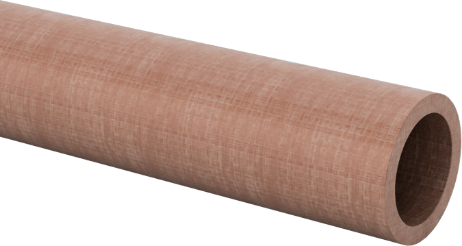İşlenmesi Kolay Garolite LE Boru, 40" Uzunluk, 1/4" Dış Çap, 3/16" İç Çap