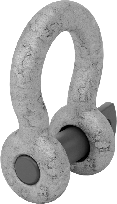 Galvanizli Alaşımlı Çelik Şakel, Vida Pimi ile - Kaldırma için, 3/8" Kalınlık