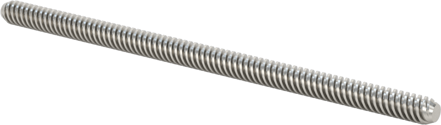 Hızlı Hareketli Ultra Hassas Kılavuz Vida, 4140 Alaşımlı Çelik, M5 x 1.25 mm Diş Boyutu, 100 mm Uzunluk