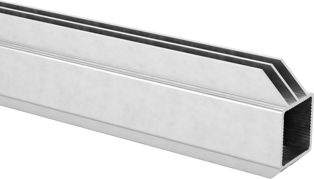 Pres Geçmeli Çerçeve Bağlantı Elemanı, Hızlı Açılır Ray, Çift I-Yivli, 1" Yükseklik x 1" Genişlik