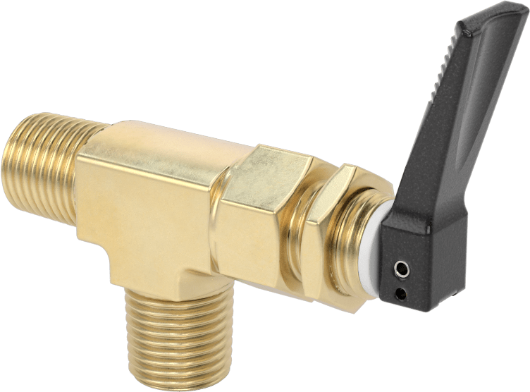 Hızlı Etkili Panel Montajlı Açma/Kapama Vanası, Pirinç, Dirsek, 1/4 NPT Erkek — 1/4, Pirinç, Su, Hava, Argon, Helyum, Kripton, Neon, Xenon