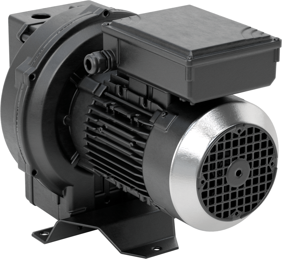 Yüksek Akışlı Düşük Basınçlı Sıkıştırılmış Hava Üfleyici, 2 Stage, 1 Fazlı, 35 CFM @ 0 PSI Maksimum Akış Hızı, 1 hp