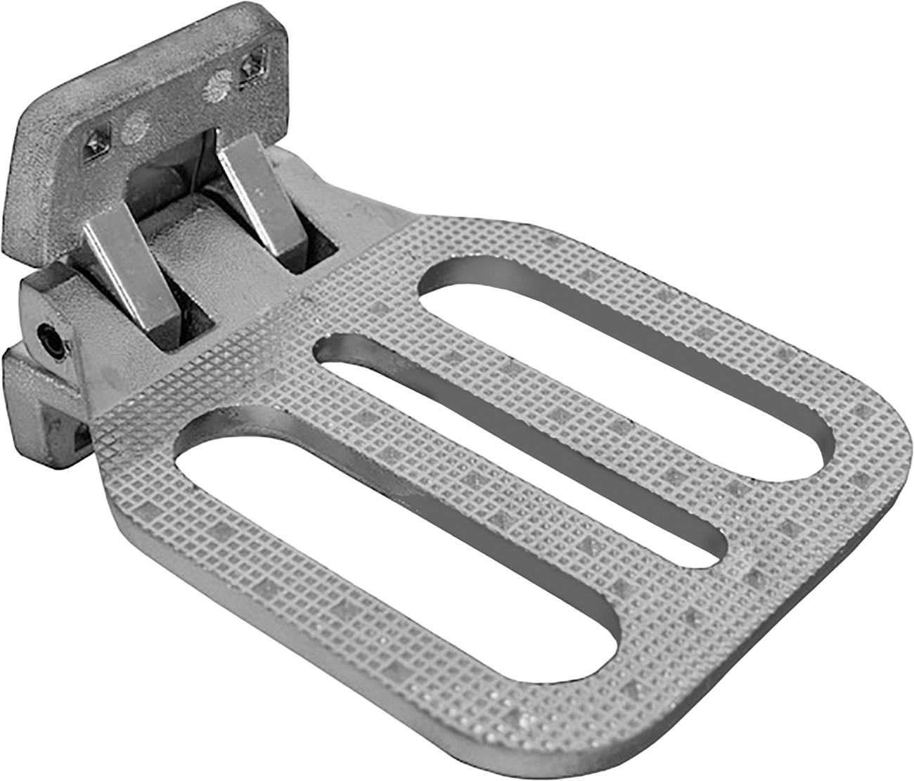 Katlanabilir Basamak, Krom Kaplı Çelik, 4-7/8" Yükseklik x 4" Genişlik x 8-1/2" Derinlik Toplam — Elmas Desenli, Çelik, 4"