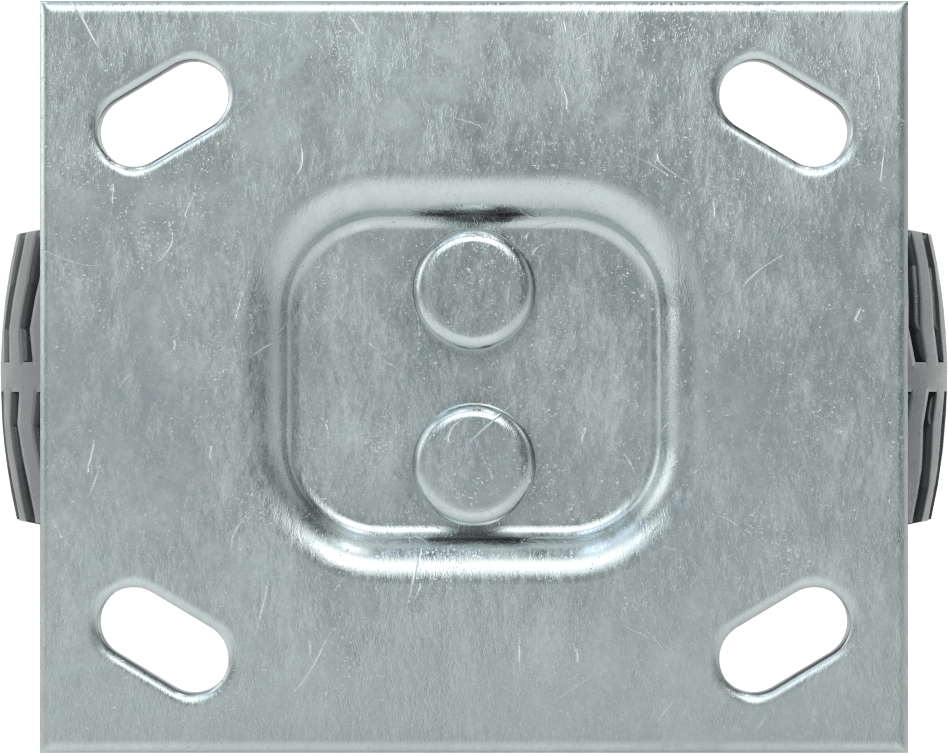 4-1/2" x 4" Plakalı Tekerlek, Pnömatik Sert Tekerlek, 6" Çapında Gri Kauçuk Tekerlek