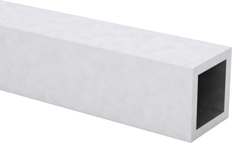 Mimari 6063 Alüminyum Dikdörtgen Boru, 1/16" Duvar Kalınlığı, 1/2" Yükseklik x 1/2" Genişlik
