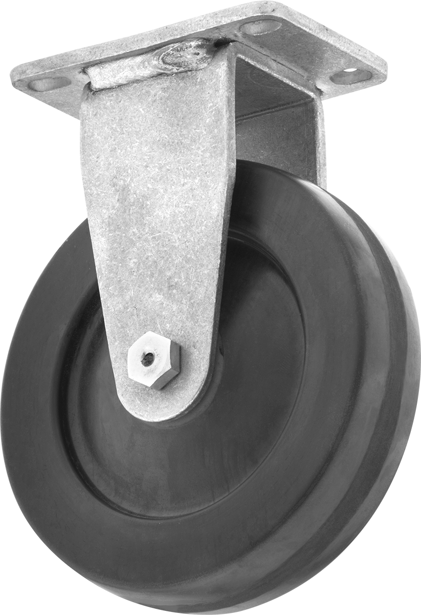 Paslanma ve Aşınmaya Dayanıklı Tekerlek, 5" Çapında Kauçuk Tekerlekli Sert — 5", Levha, 2 1⁄2"