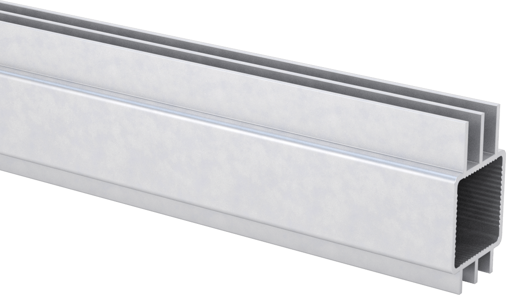 Pres Geçmeli Çerçeve Bağlantı Elemanı, Standart Ray, Çift I-Yivli, 1" Yükseklik x 1" Genişlik