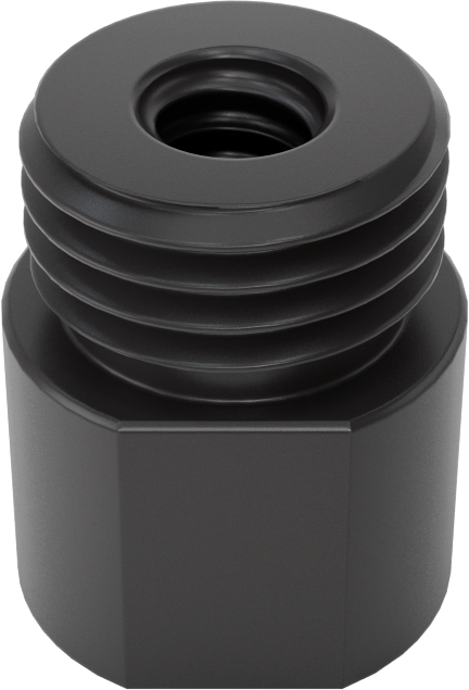Ultra Hassas Kılavuz Vida için M4 x 1 mm Dış Dişli PEEK Somun — M4, 1 mm, Somun