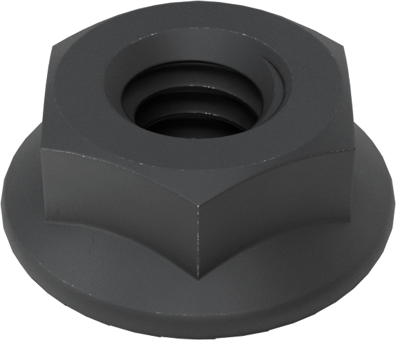 Yüksek Mukavemetli Çelik Tırtıklı Flanşlı Somun, Sınıf 8, 1/4"-20 Diş Boyutu