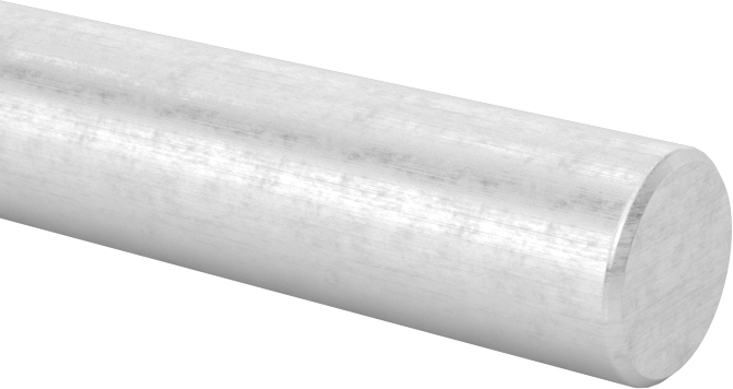 Parlatılmış Çok Amaçlı 6061 Alüminyum Çubuk, Fırçalanmış, 1/4" Çap