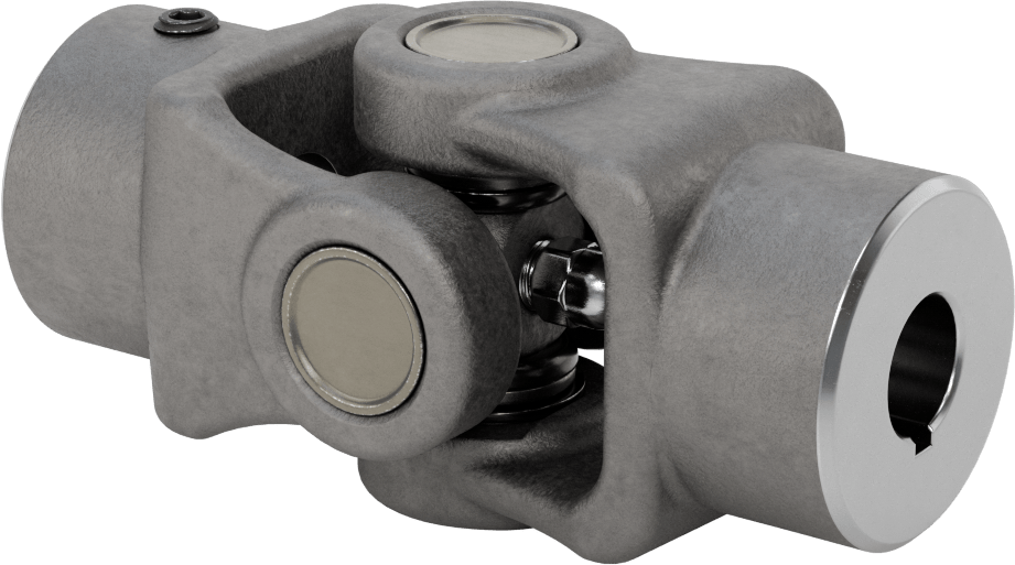 Yüksek Torklu Tekli U-Mafsal, Çelik, 3/4" Çap x 1-29/64" Derinlikli Mil için