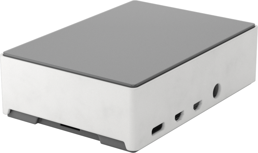 Raspberry Pi Tek Kartlı Bilgisayar Muhafazası, Seri 4 için, Bağımsız — Kaldırma, Alüminyum, 1 1⁄8"
