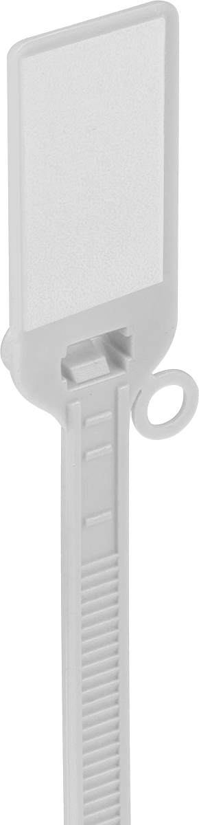 Kimlik Etiketi ile Naylon Kablo Bağları, Geniş, 7-1/2 inç uzunluk, 7/8" Uzunluk x 1/2" Genişlik Etiket — Geniş, 7 1⁄2", Nylon, Plastic