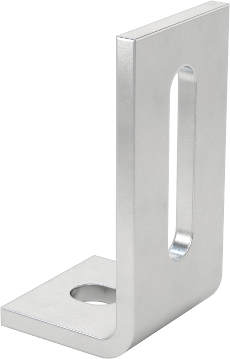 T-Yivli Çerçeve, 1" Yüksekliğinde Tek Ray için Makine Braketi, 2" Genişlik x 1" Uzunluk
