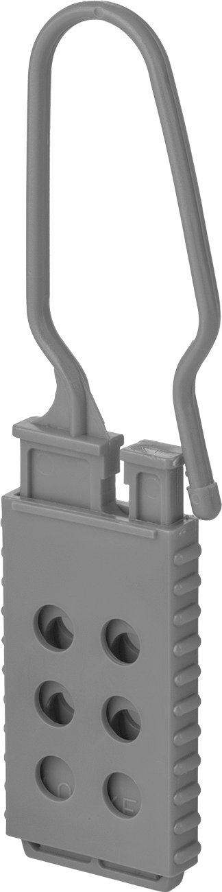 İletken Olmayan Kilitleme Mandalı, 3-1/2" Dikey x 1-1/4" Yatay Boşluk, 3/8" Mandal Kalınlığı