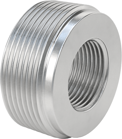 Sert Alüminyum Kanal için 1-1/2 NPT Erkek x 3/4 NPT Dişi Burç — Bushing, Connector, Reducer, Alüminyum, Düz