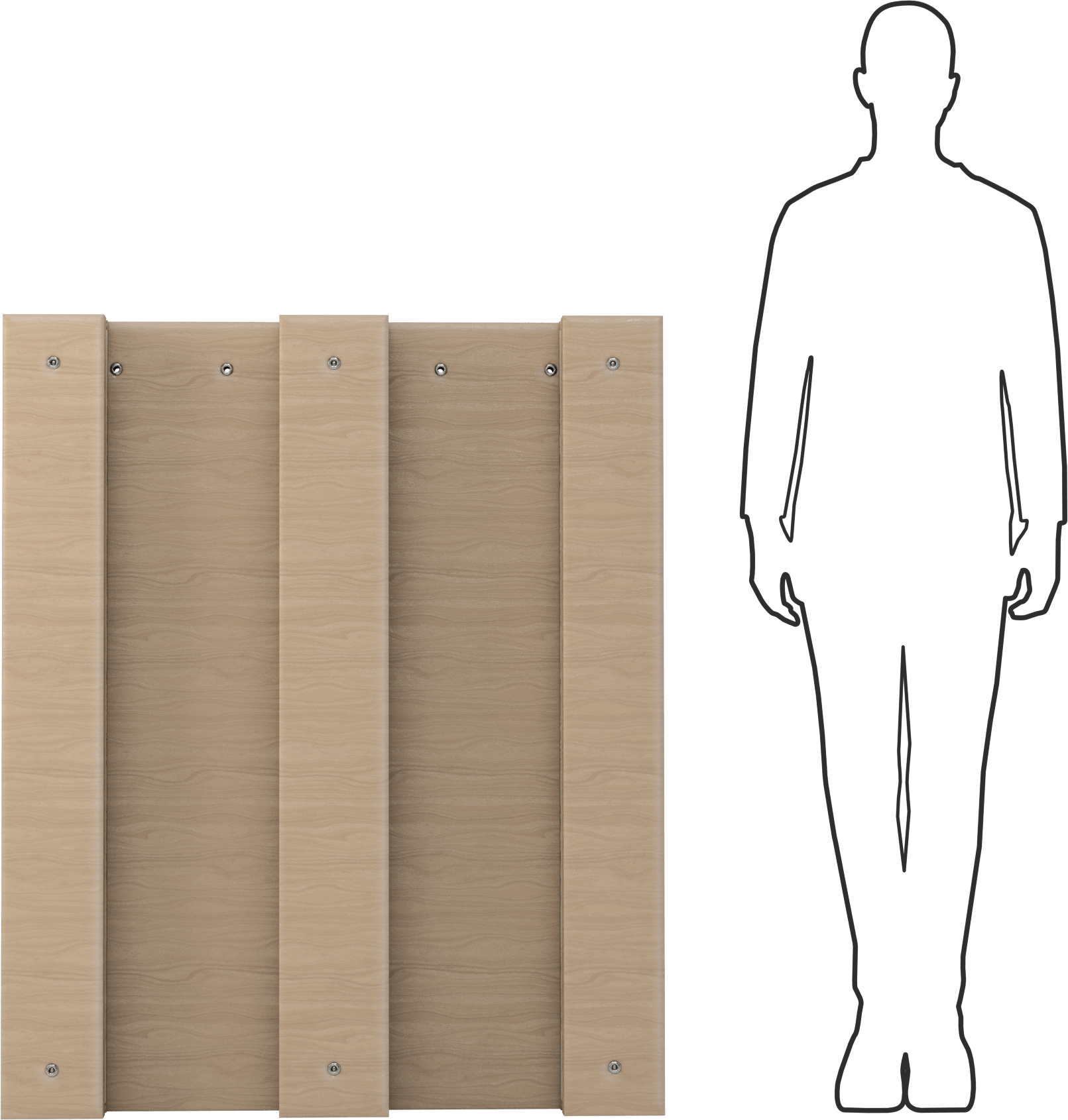 Şok Emici Ahşap Palet, 40" Genişlik x 48" Derinlik x 6-1/2" Yükseklik
