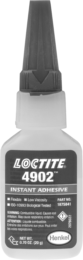 Anında Yapışan Yapıştırıcı, Esnek, Loctite®, 4902, 0.7 oz. Şişe