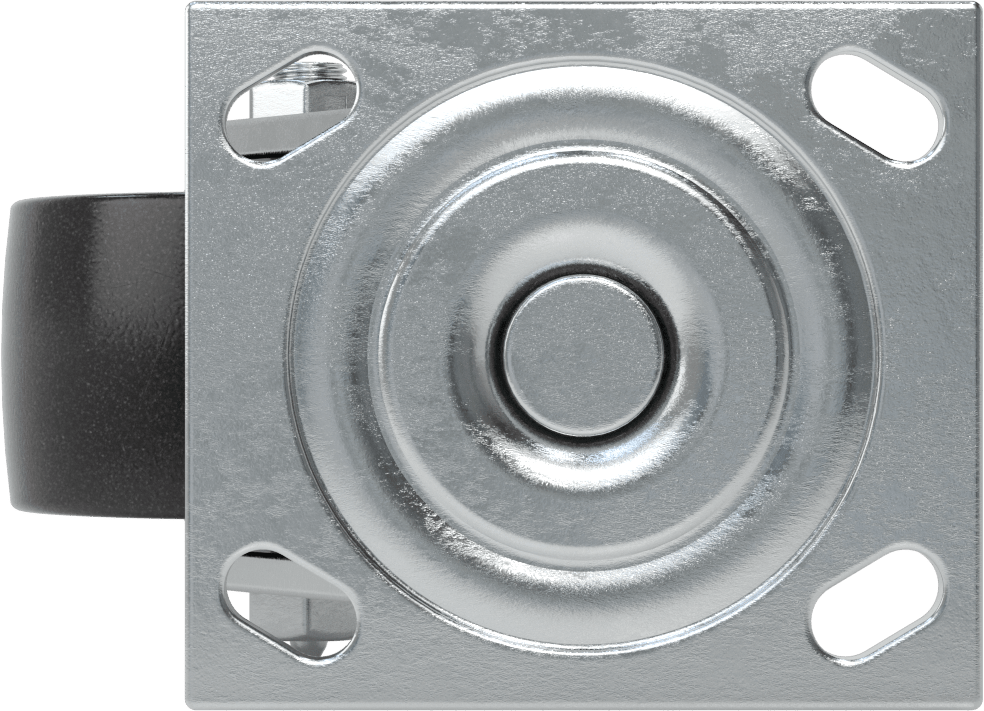 4-1/2" x 4" Montaj Plakalı Samson Tekerlek, 4" Çaplı Polipropilen Tekerlekli Döner Tekerlek, Koruyuculu Rulman