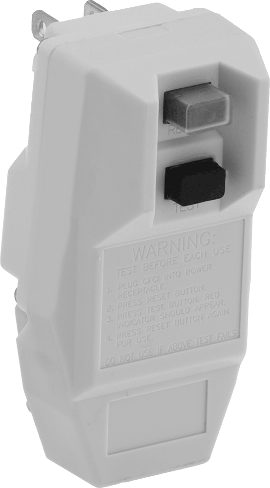 Elektrik Kablosu Dönüştürücü, NEMA 5-15 90 Derece Dirsek GFCI Fişi, Manuel Sıfırlama — 125V AC, 15 amp, Sarı