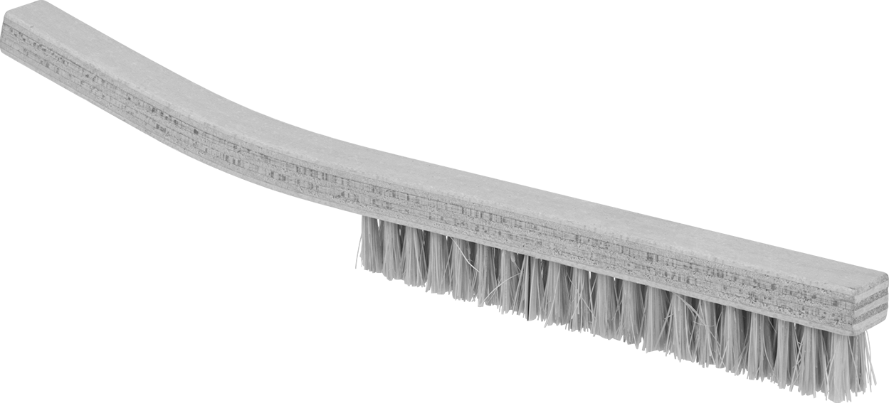 1/4" Genişliğinde Domuz Kılı El Fırçası, 7-3/4" Toplam Uzunluk — Animal Hair, Hog Hair, Ahşap, 4"