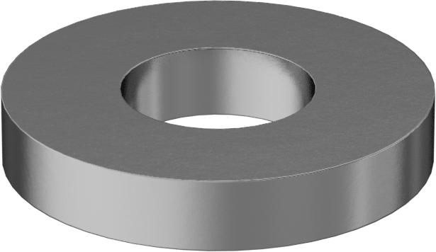 Çinko-Sarı-Kromat Kaplı Çelik Büyük Boy Pul, 1/4" Vida Boyutu için, 0.281" İç Çap, 0.625" Dış Çap