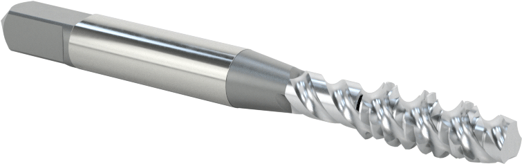Yüksek Hızlı Çelik Talaş Temizleme Kılavuzu, Kör Delik için, TiCN Kaplamalı, Orta Ağız, 1/4"-20 Boyut