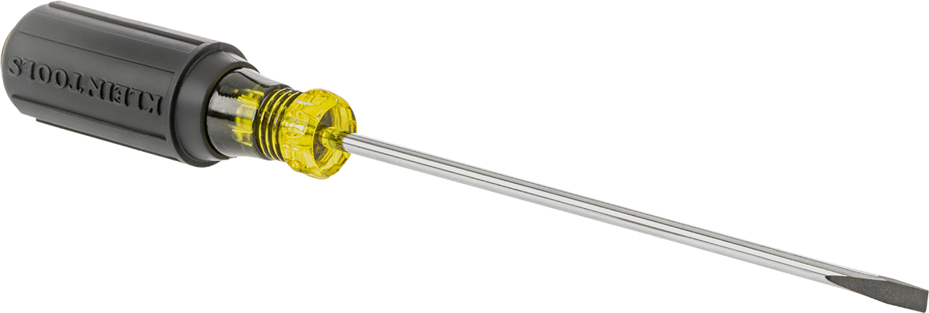 Yastıklı Tutamaklı Tornavida, Premium, 3/16" Oluklu, 9-3/4" Toplam Uzunluk — 3⁄16", Bireysel, Yastık