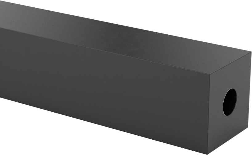 Yağa Dayanıklı Buna-N Kauçuk Kare Boru, 36" Uzunluk, 1/4" İç Çap, ASTM D2000
