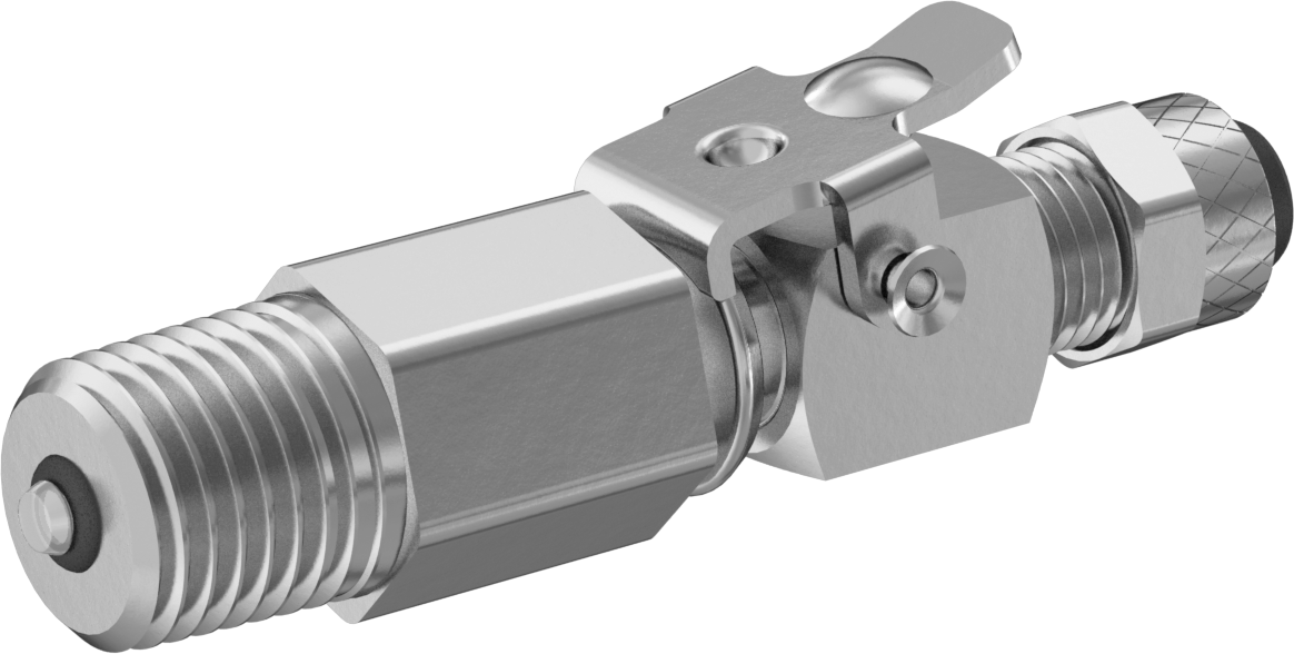 Hızlı Bağlantı Tüp Bağlantısı, Pirinç, Erkek Uç ve Soket Seti, Açık Akış, 1/4" Boru x 1/4 NPT