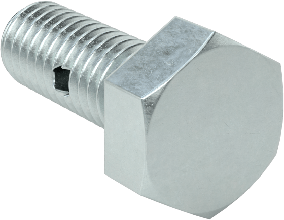 Çinko Kaplı Sınıf 8.8 Çelik Altıköşe Başlı Vida, Kopilyalı Kilitlenebilir, M6 x 1 mm Diş Boyutu, 16 mm Uzunluk