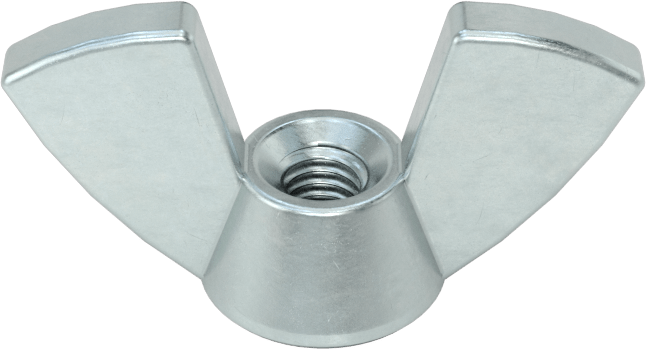 Çinko Kaplı Çelik Kelebek Somun, Sınıf 5, M3 x 0.5 mm Dişli