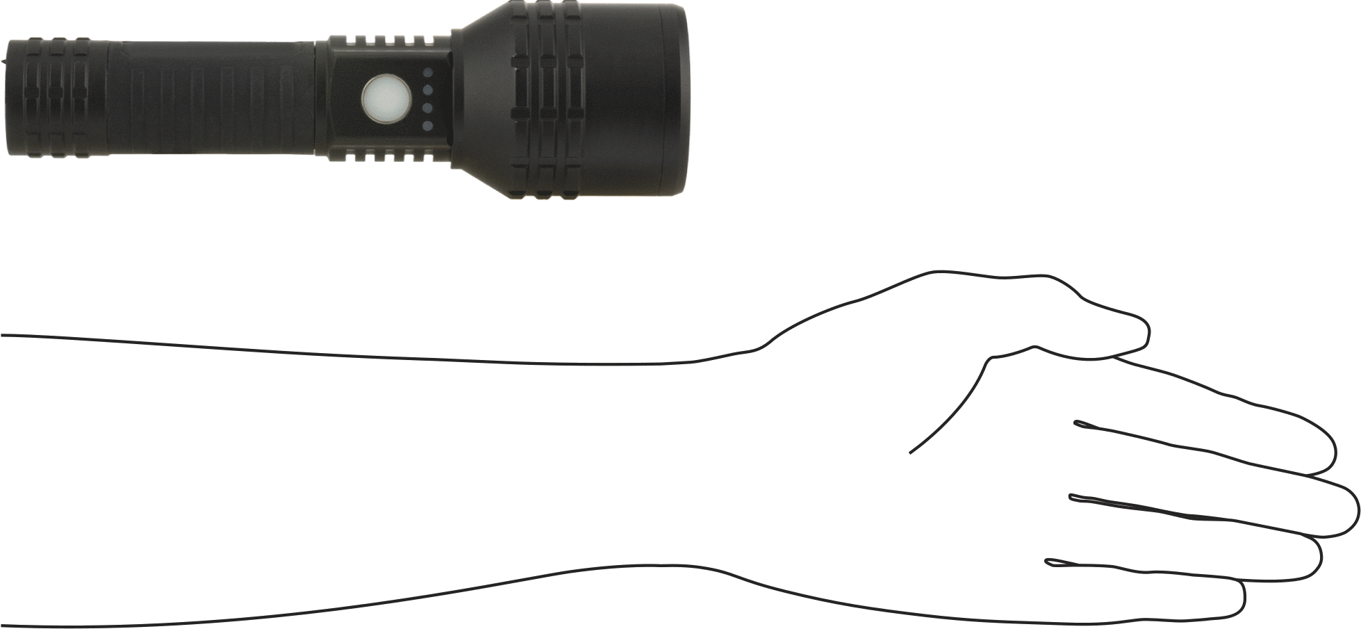 Uzun Menzilli El Feneri, Twist Focus, 7-1/2" Uzunluk x 2-1/4" Çap Toplam