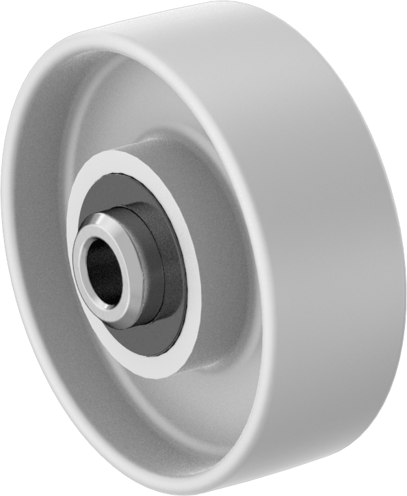 Paten Tekerleği, Asetal, 1.9 inç Çap x 5/8 inç Genişlik — 1.9", Katı, Acetal, Plastic