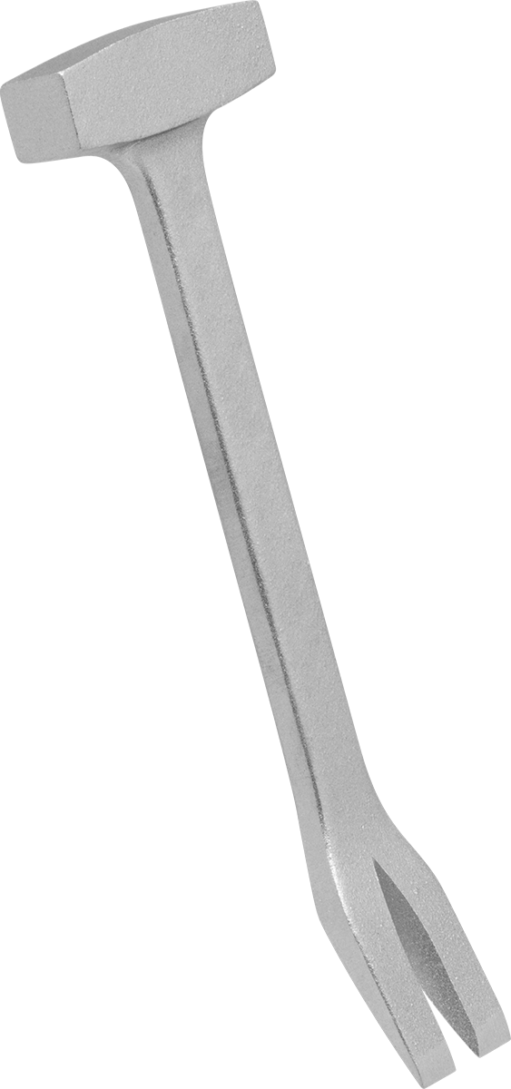 Çivi Çekme Kıvılcım Çıkarmayan Levye, Ofset Pençe Ucu x Düz Çekiç Ucu — Aluminum Bronze, Bronze, 9", Düz